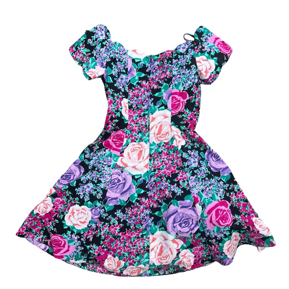 Vintage 90s - Steppin’ Out - Off the Shoulder Floral Dress with Petticoat - 11 - Picture 4 of 7
